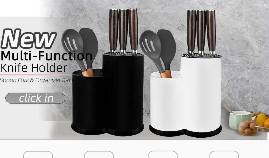 Knife Holder Multi-Function Utensil Stand Knife Block Pp