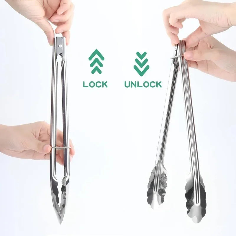 Stainless Steel Food Tongs Food Grade Meat Steak