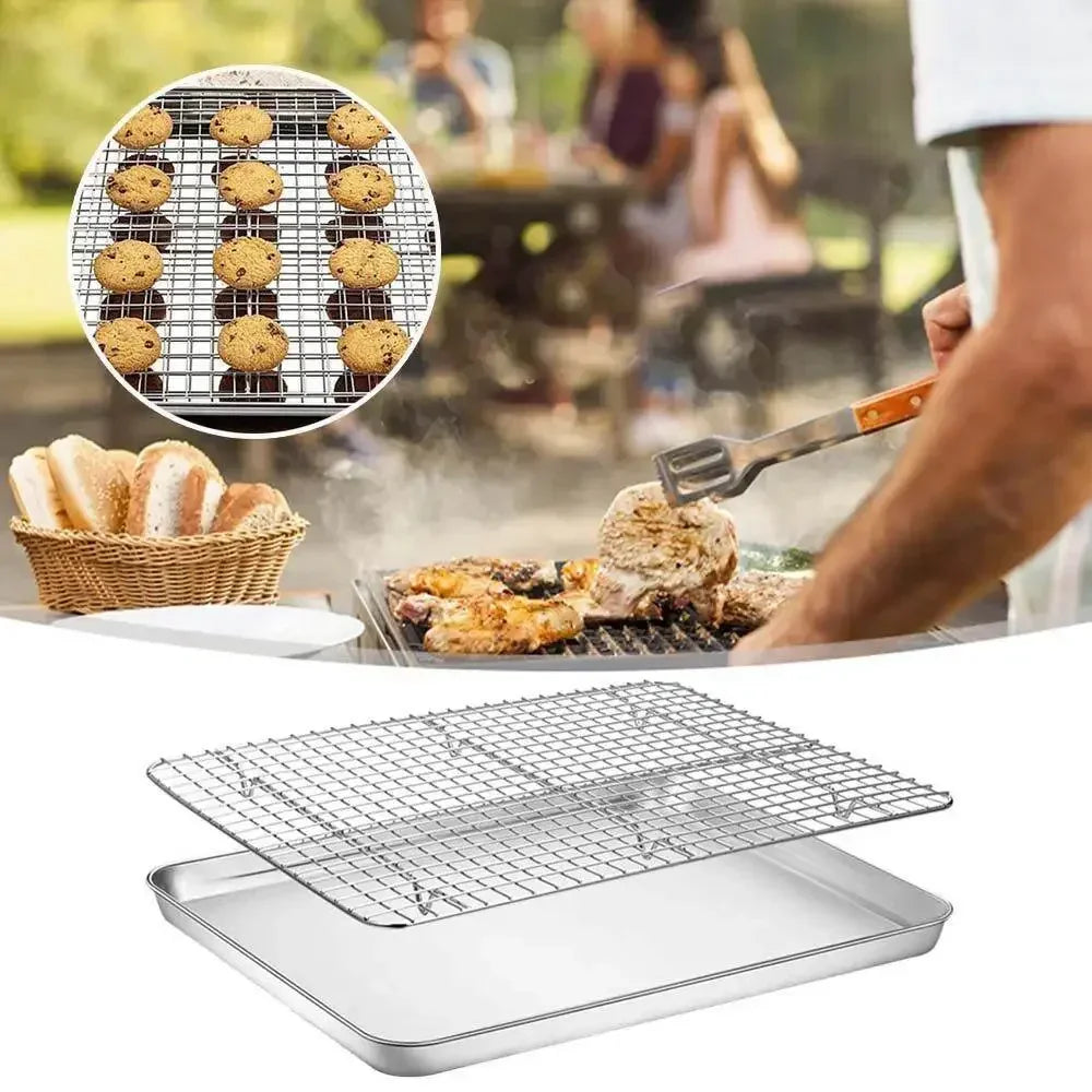 Large Size Stainless Steel Baking Tray Cooling Rack