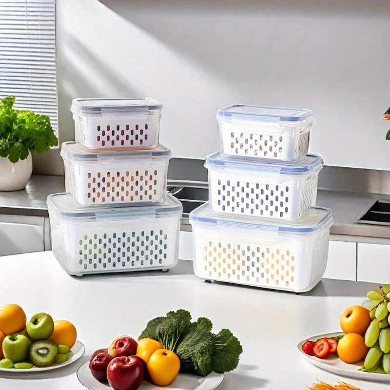 4/6pcs/Set Leak-Proof Food Storage Containers-Airtight Stackable