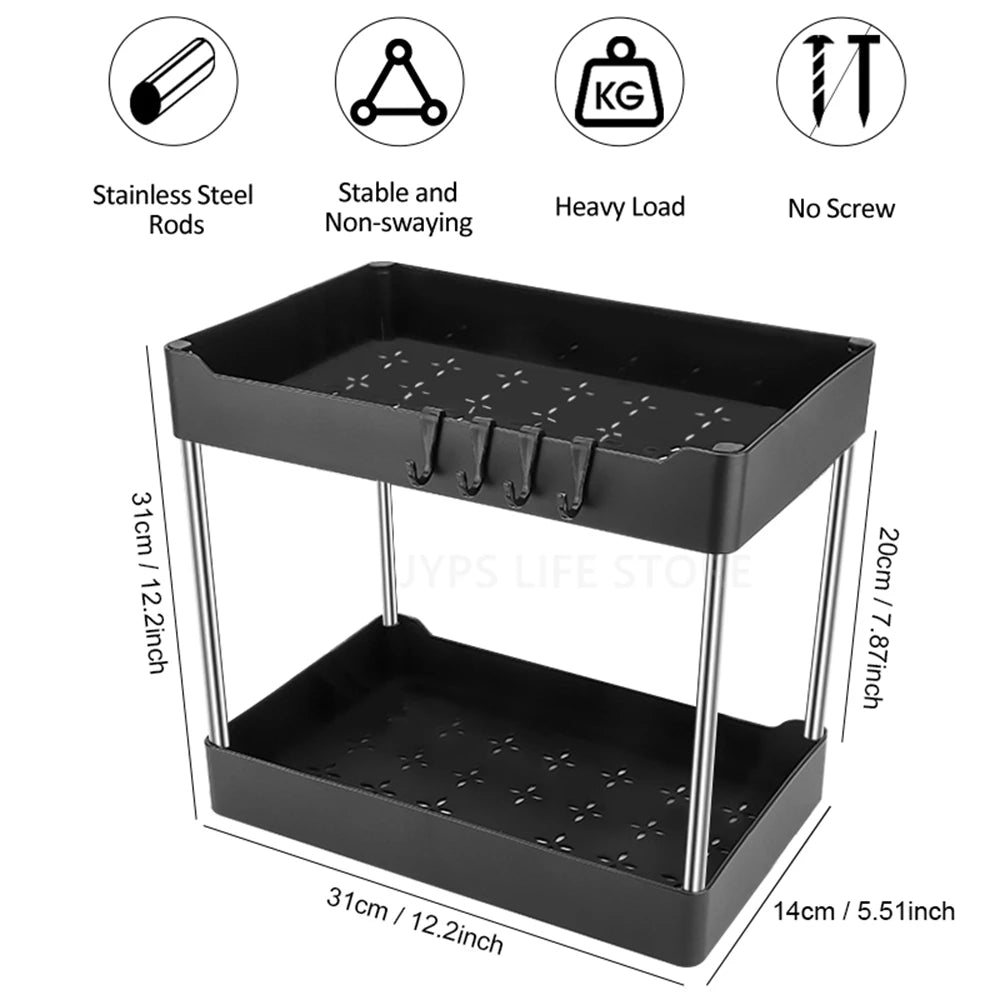 Tier Under Sink Organizer Organizer Cabinet Storage Rack