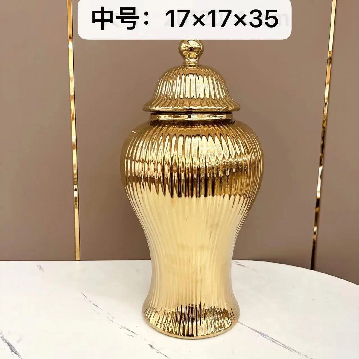 Vase Ceramic Luxury Electroplated General Jar European Ceramic
