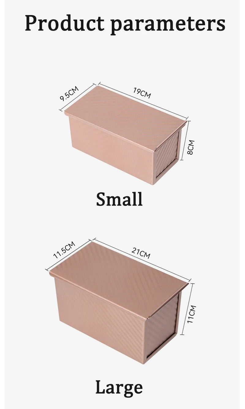 Rectangle Loaf Pan Baking Toast Pullman Box Tray