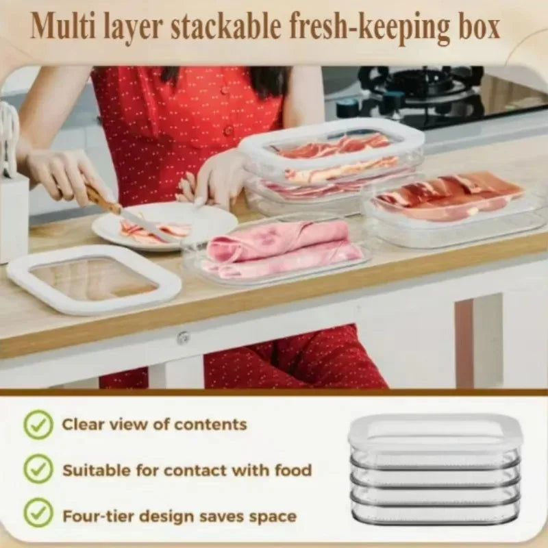 Meal Prep Containers Stackable Food Storage Boxes Lid