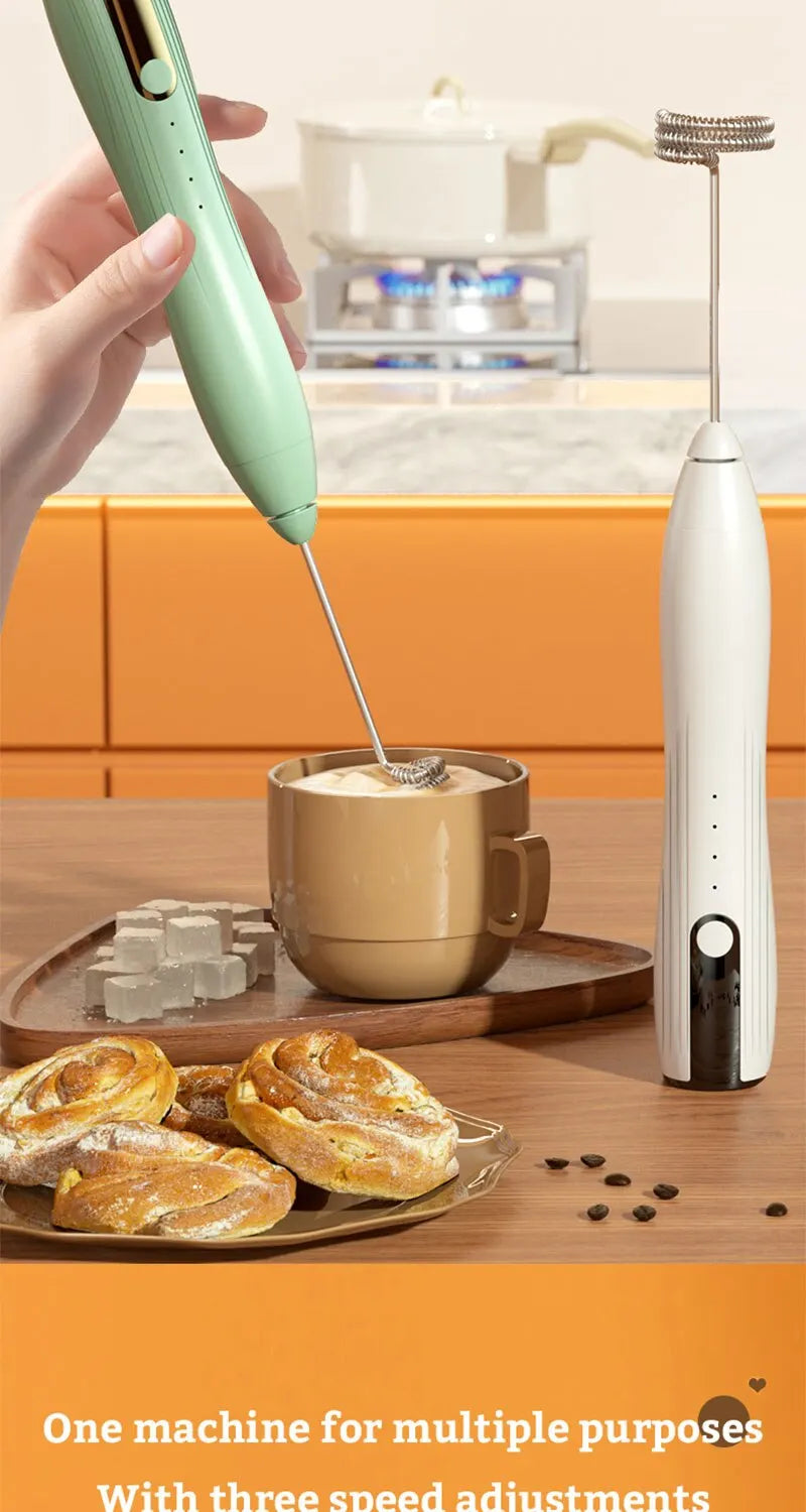 Mini Electric Milk Foamer Blender Wireless Coffee Whisk