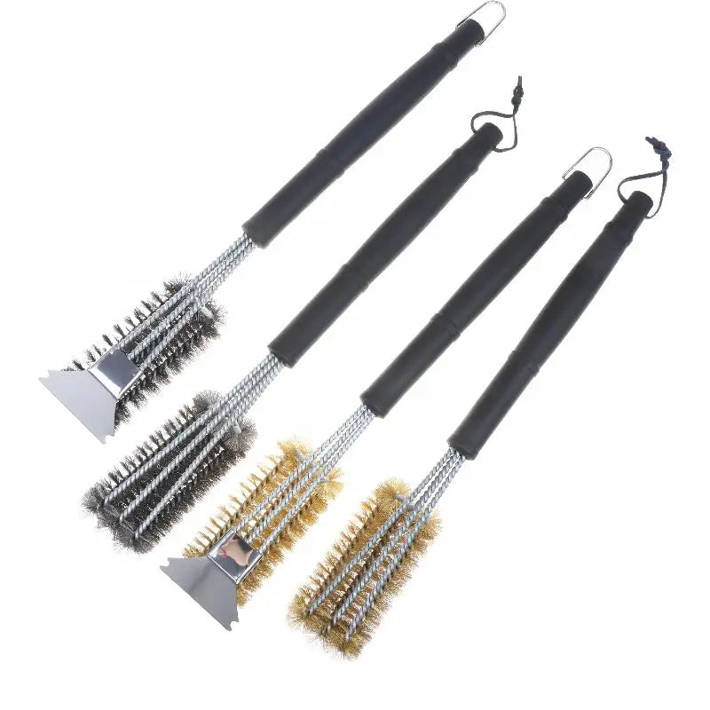 Grill Cleaning Brush Rust Resistant Metal Bbq Scrubber