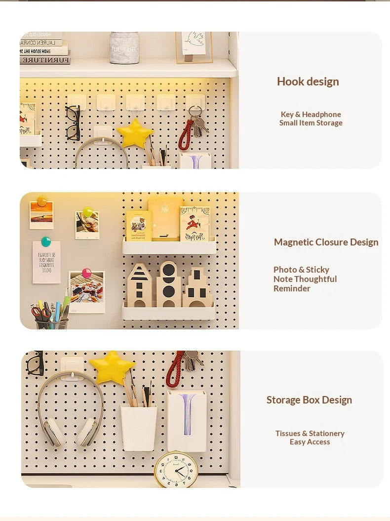 Desktop Storage Rack Pegboard Desk Organizer Shelfcomputer