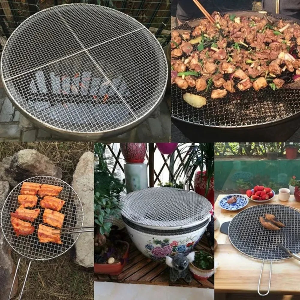 Round Air Fryer Rack Stackable Stainless Steel Grid