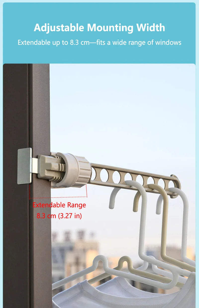 1pcs Travel Clothes Hanger Window Frame Hanging Drying