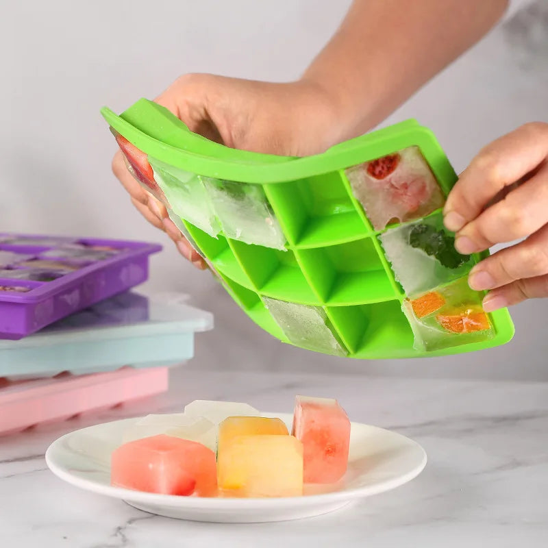 15 Grid Ice Tray Mold Box Silicone Ice
