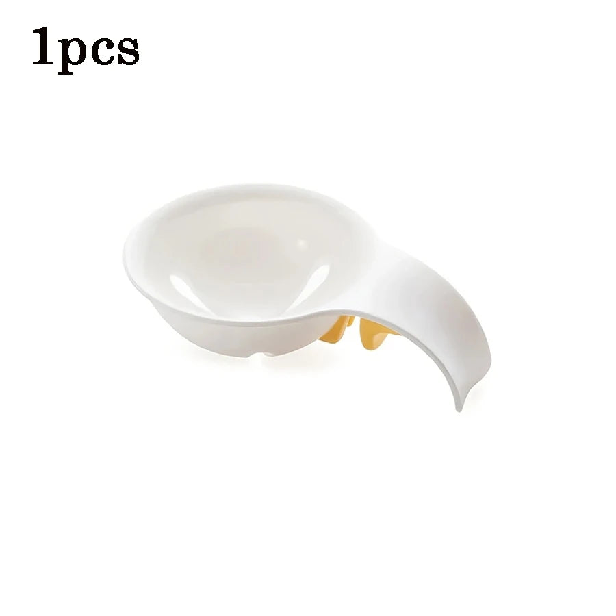 1pc Egg Yolk Separator Divider Rack White Plastic