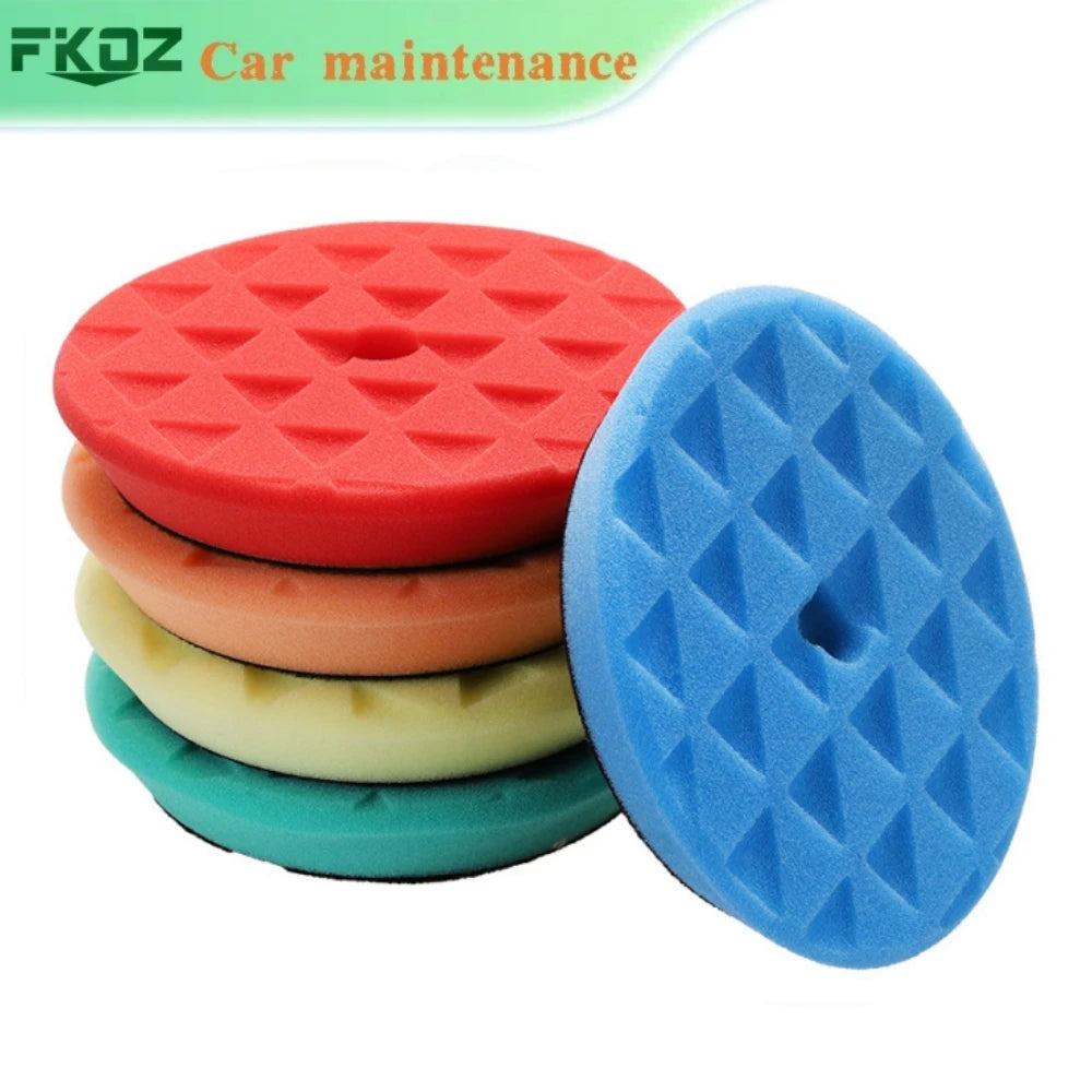 6/7 Inch Concave Triangle Car Polishing Sponge Pad