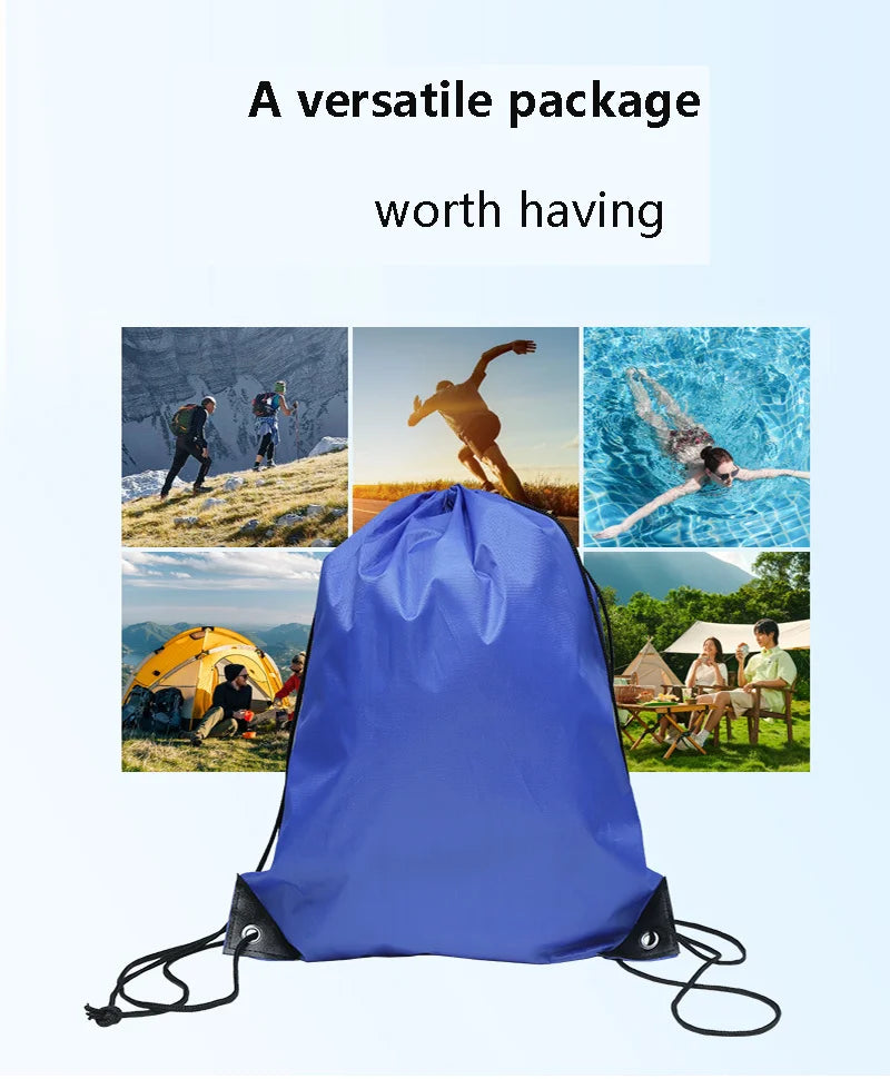 10-100pcs Customized Drawstring Backpack - Lightweight Outdoor