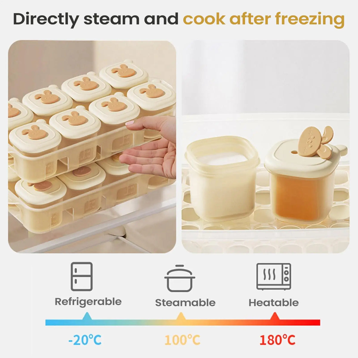 Baby Food Storage Containers Freezer Trays Food Storage