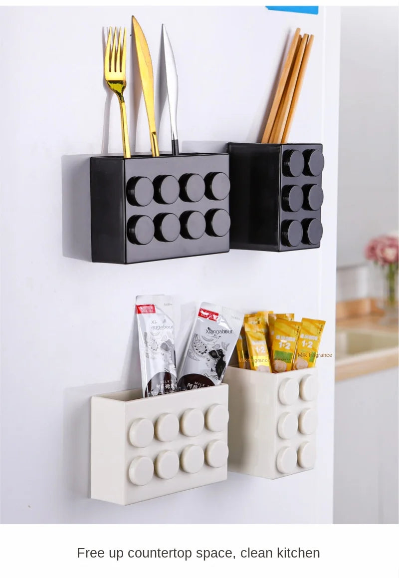 Large Magnetic Fridge Organizer - Plastic Magnetic Storage