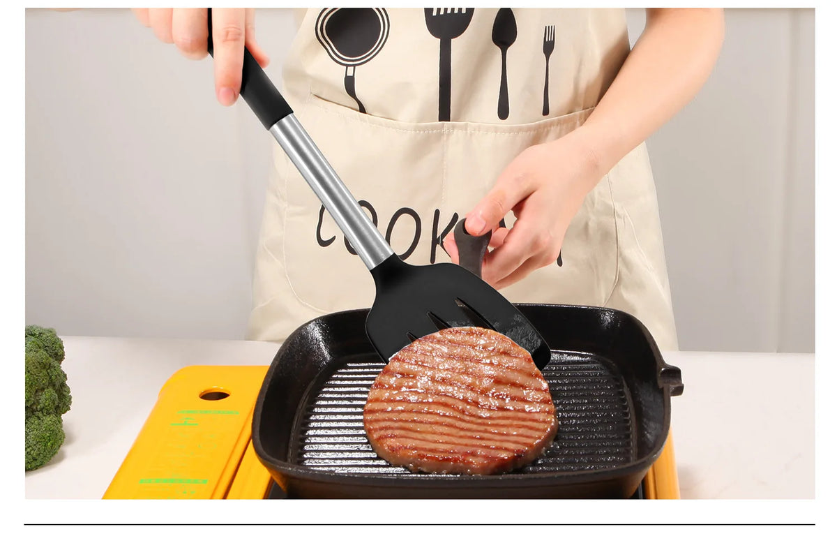 Black Non-Stick Silicone Kitchenware Cooking Utensils Cookware
