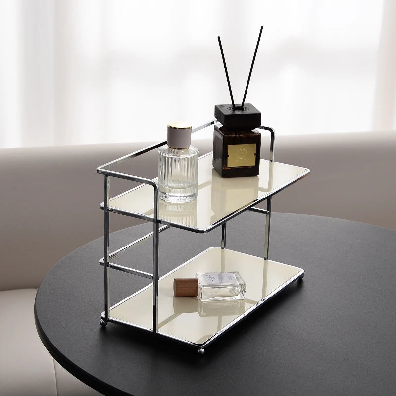1pc Double-Layer Desktop Storage Rack Acrylic Organizer Cup