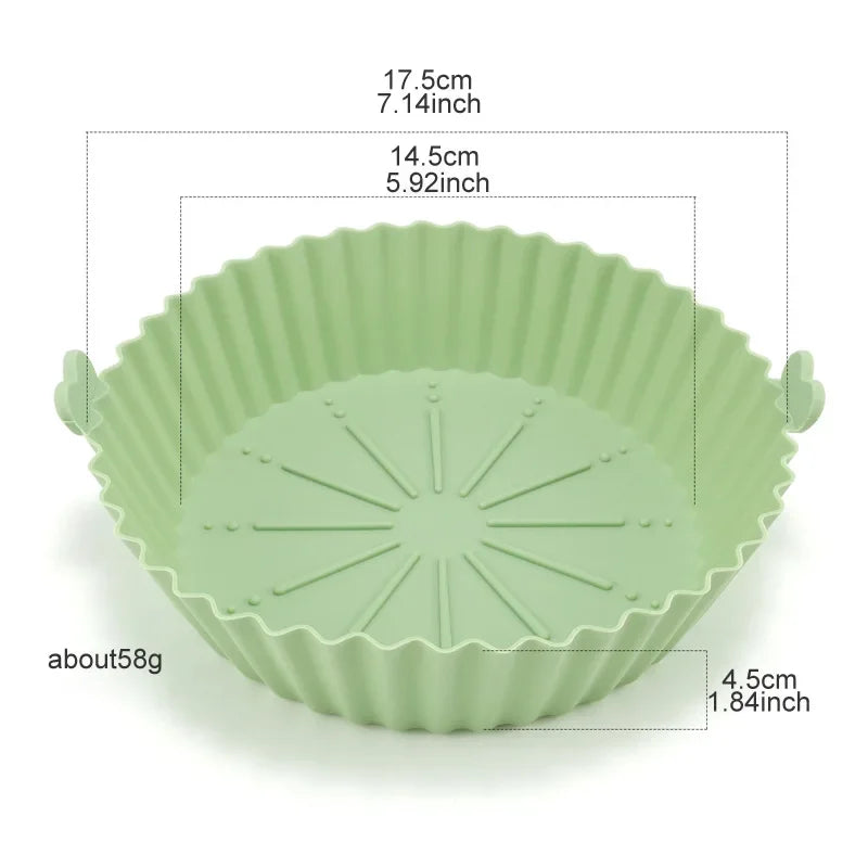 Silicone Air Fryer Baking Tray Reusable Baking Basket