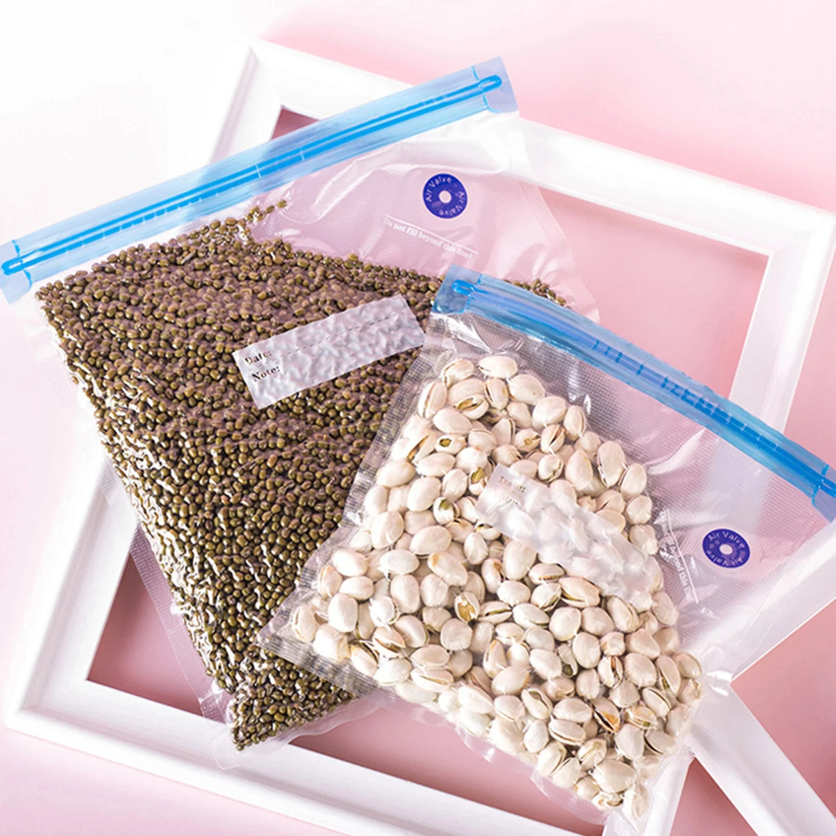 20/10pcs Reusable Vacuum Sealer Bag Air Valve Pump
