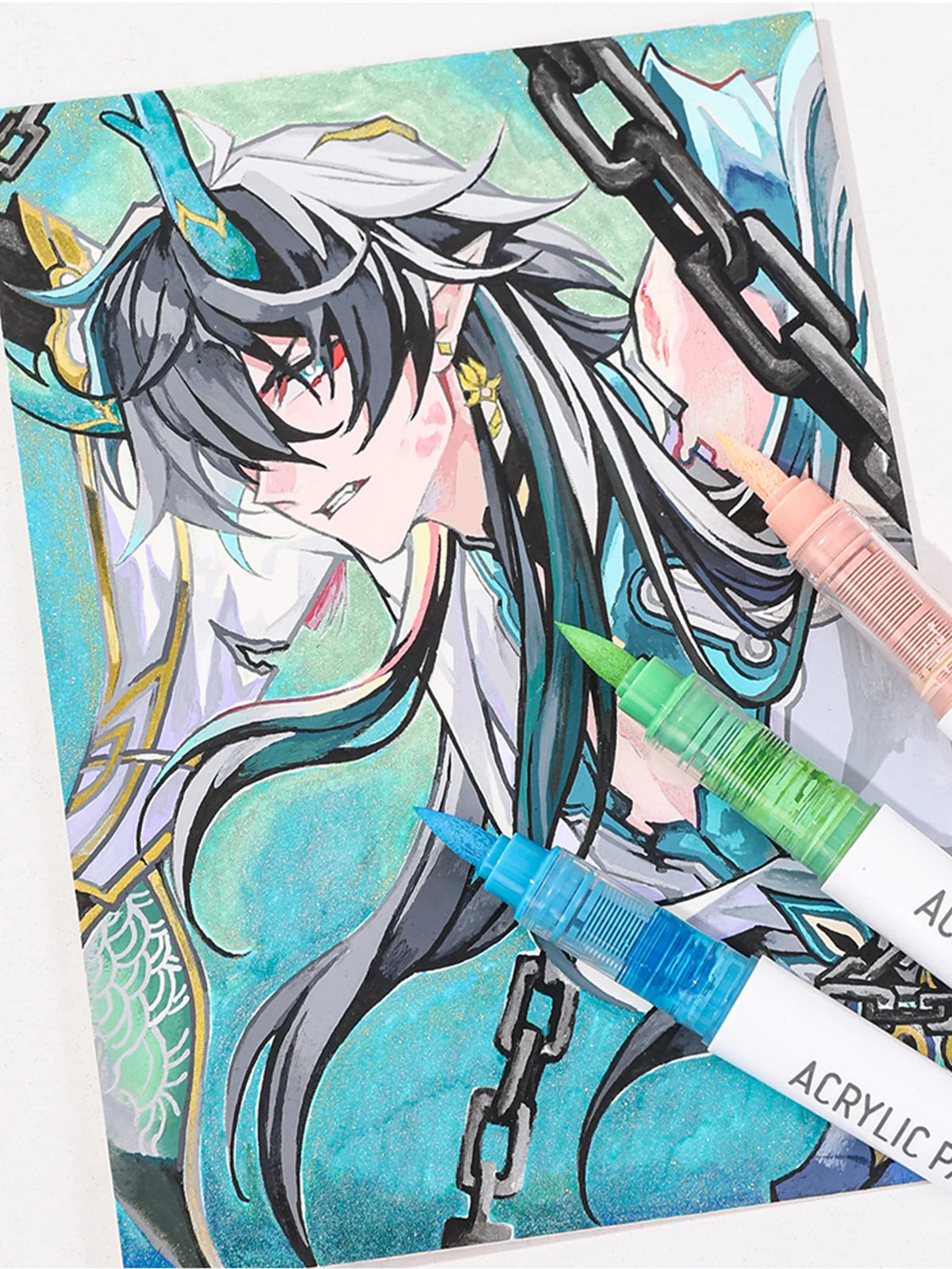Languo 45-171 Colors Soft Brush Acrylic Marker Pen