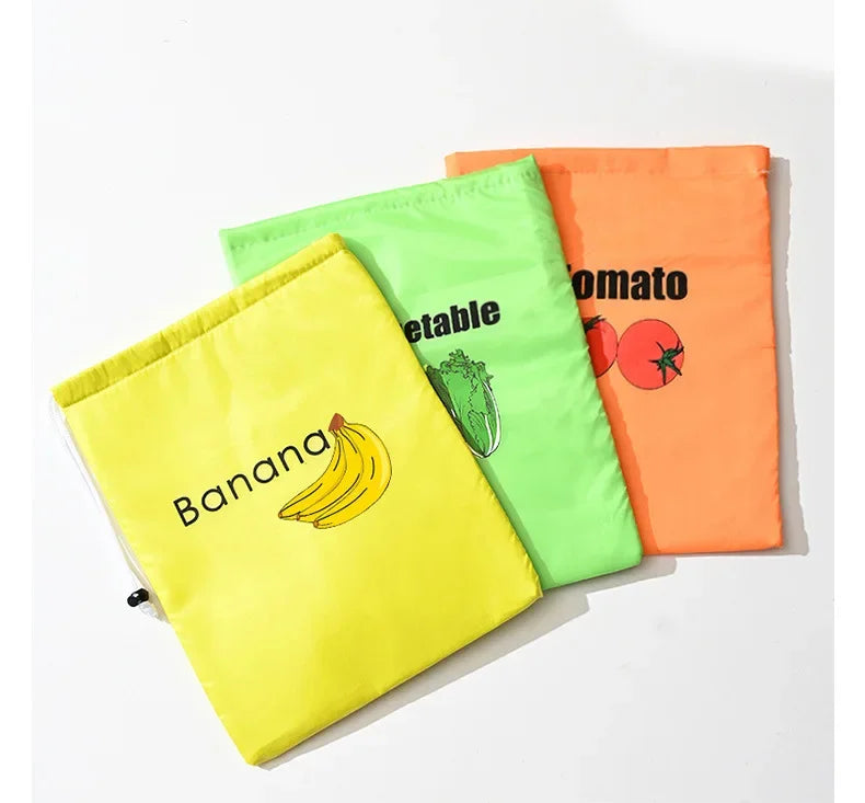 Reusable Banana Freshness Storage Bag Aluminum Foil Drawstring