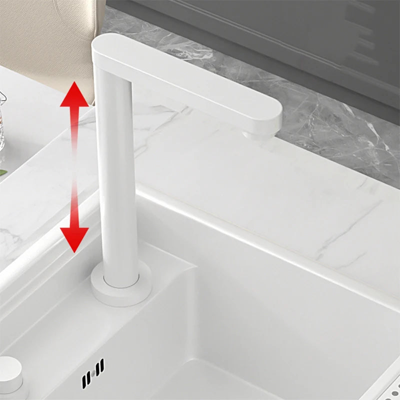 Nano Hidden Bar Sink Black Folding Faucet Cup