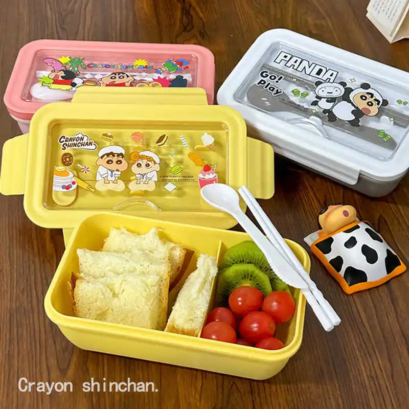 Crayon Shinchan Lunch Box Water Cup 2-Piece Food