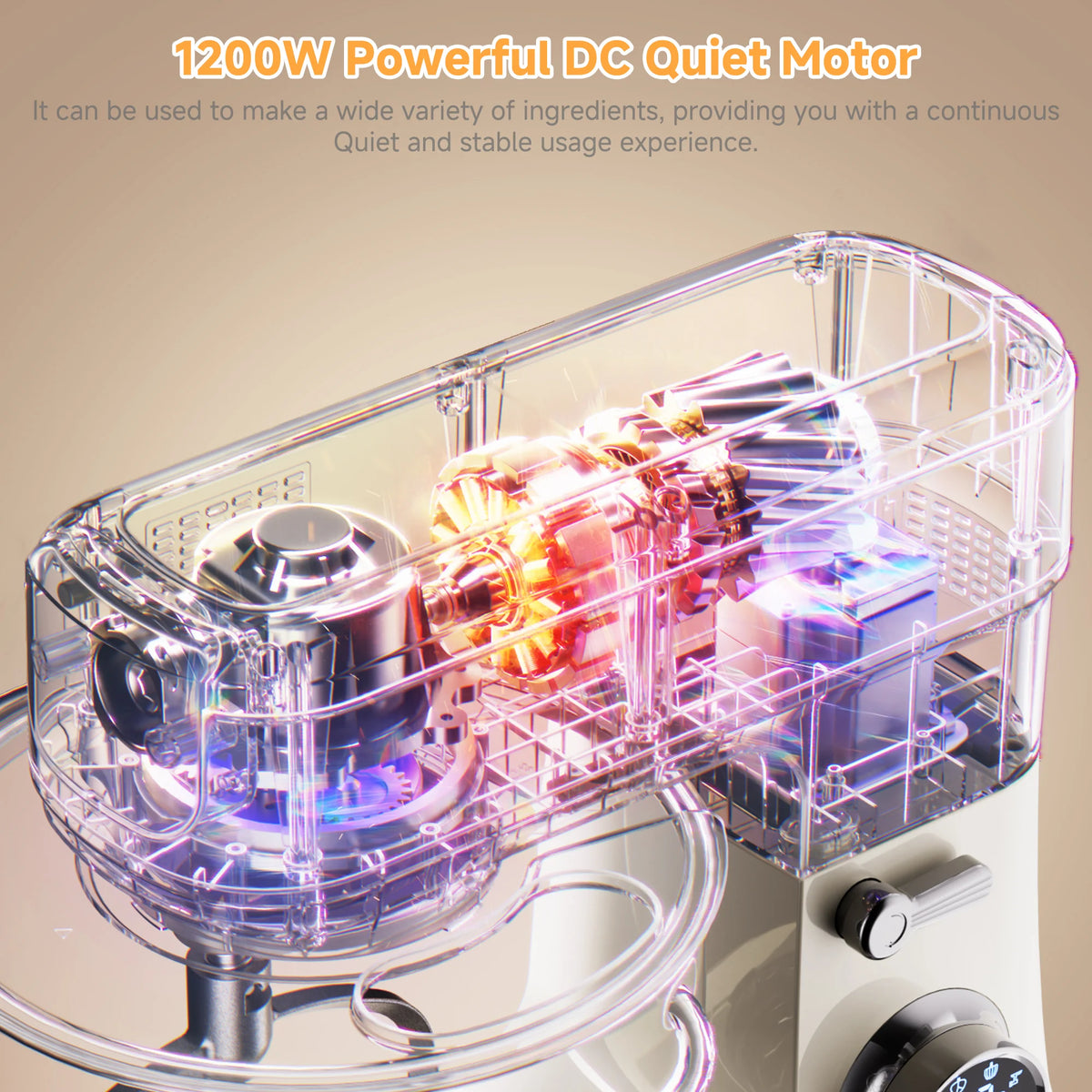 Biolomix 7l Food Mixers Baking 1200w Dc Motor