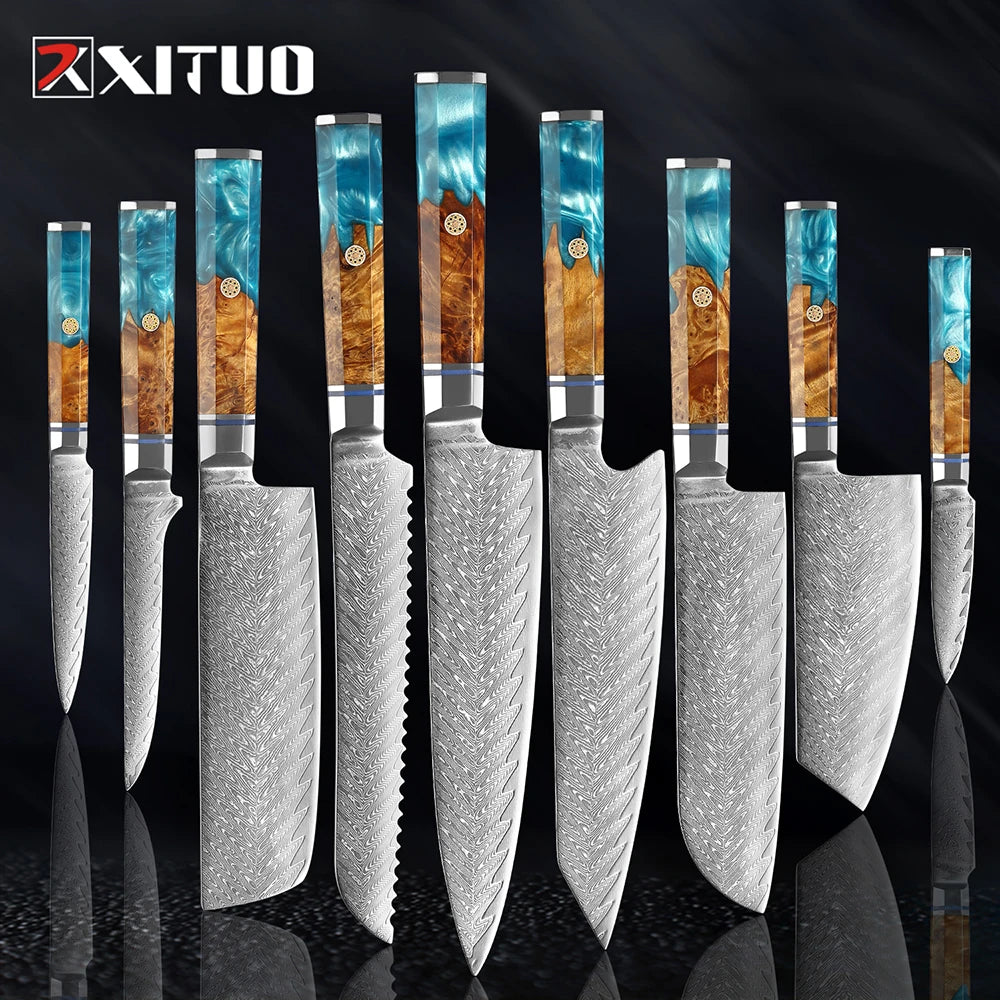 Japanese 67-Layer Damascus Steel Knife Utility Knife Meat