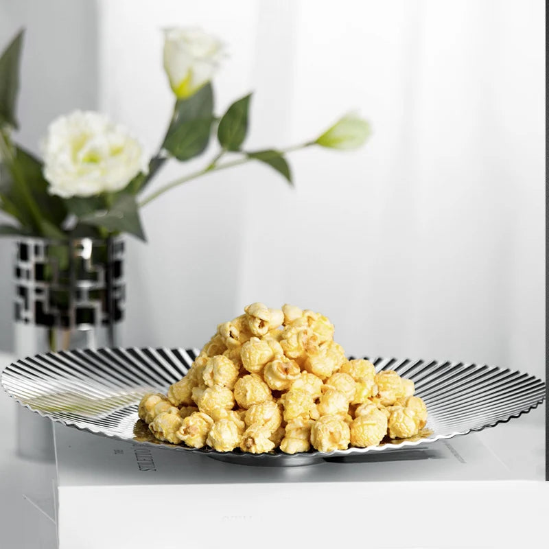 Nordic Luxury Stainless Steel Serving Tray Dish Dining