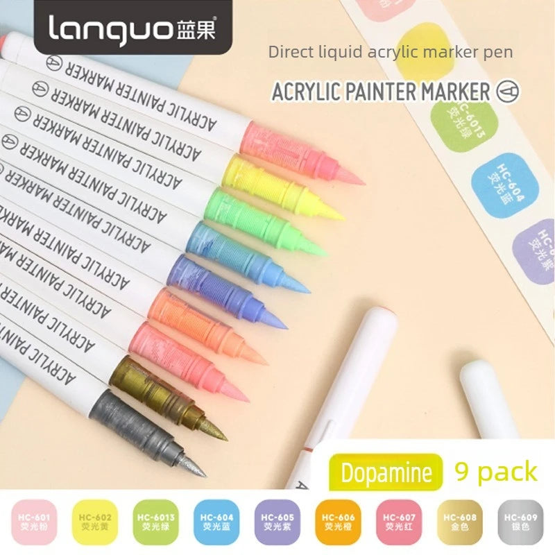 Languo 288/9 Colors Direct Liquid Acrylic Marker Soft
