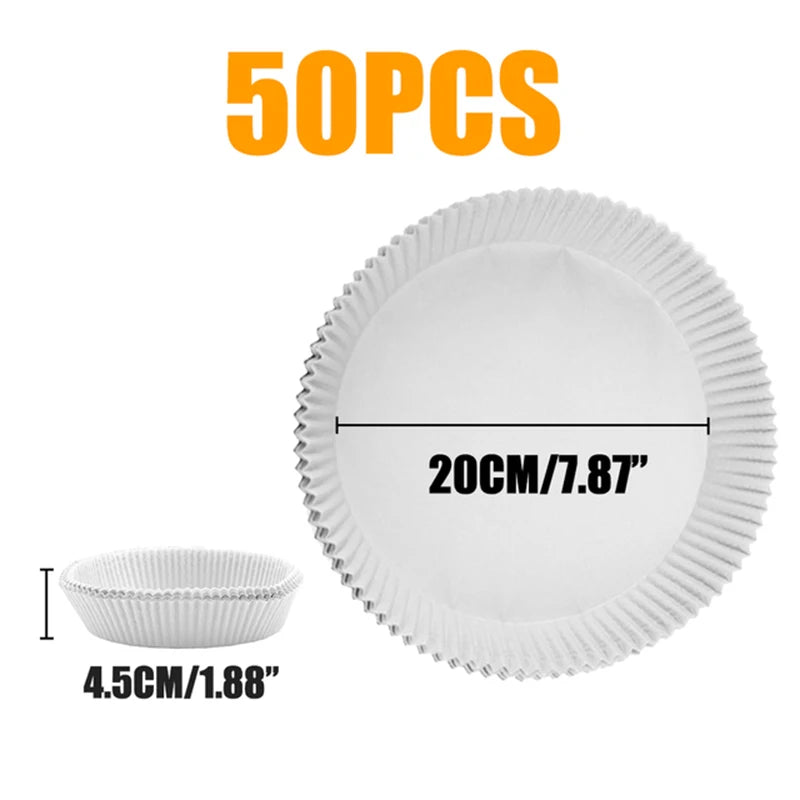 50/100pcs Air Fryer Disposable Paper Liner Airfryer Non-Stick