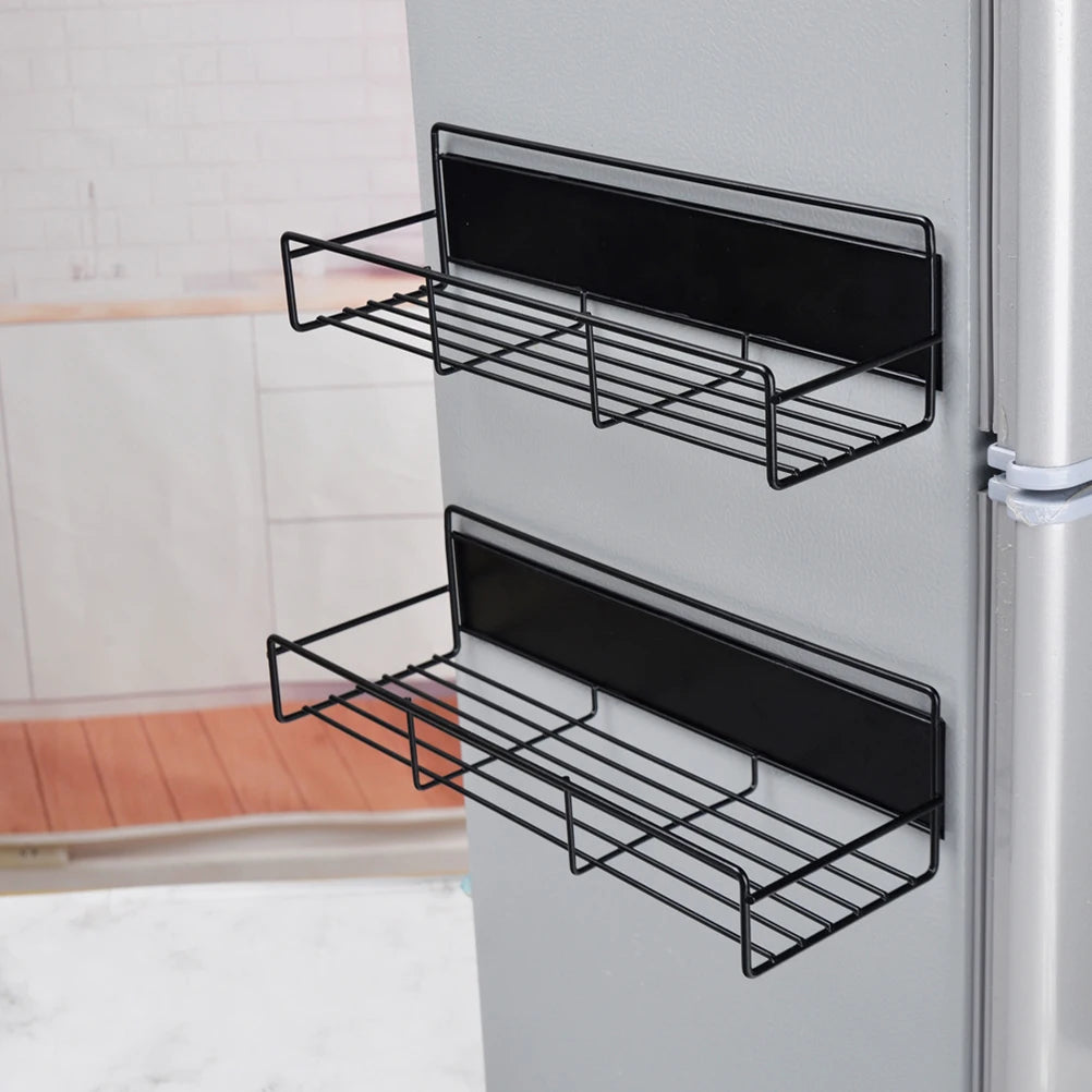 Magnetic Spice Rack Refrigerator Magnetic Shelf 2pcs Spice