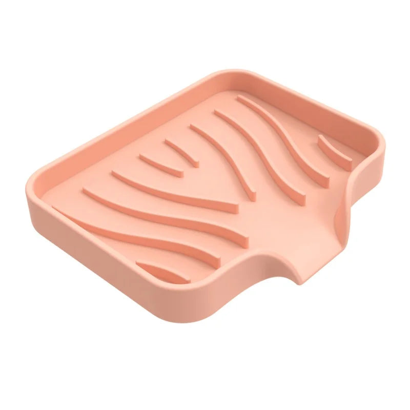 1pcs Sink Silicone Tray Drain Soap Sponge Storage