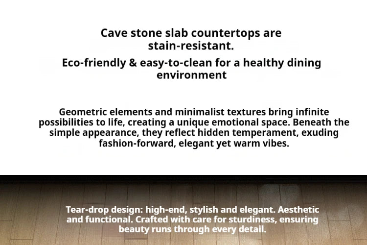 Any Size Custom Beige Travertine Teardrop Dining Table