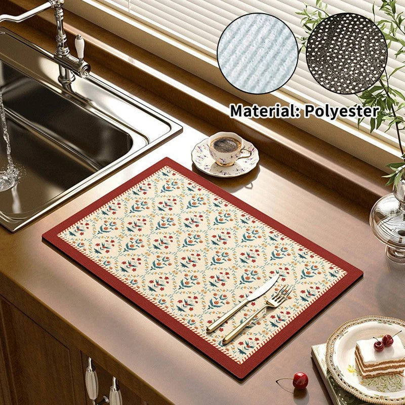 Dish Drying Mat Super Absorbent Draining Mat Large