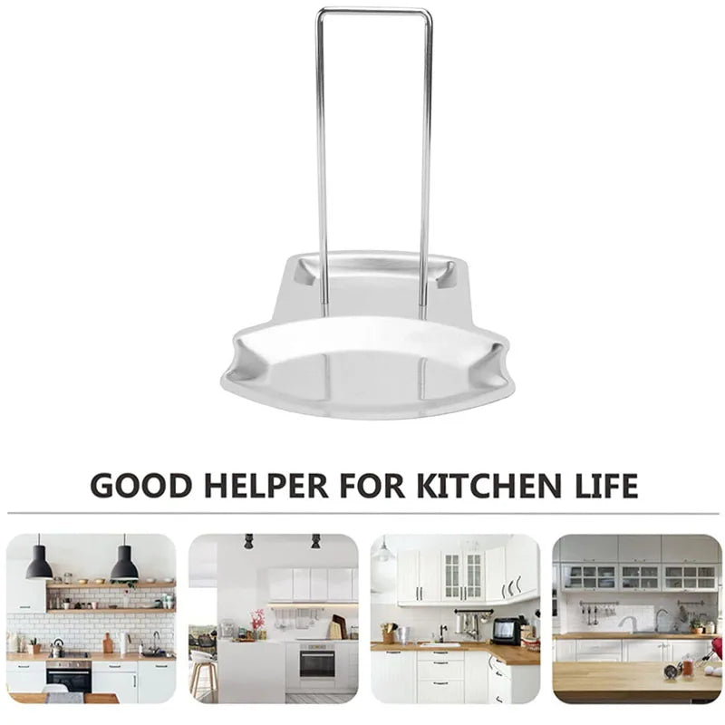 Stainless Steel Pot Lid Rack Spoon Rest Holder