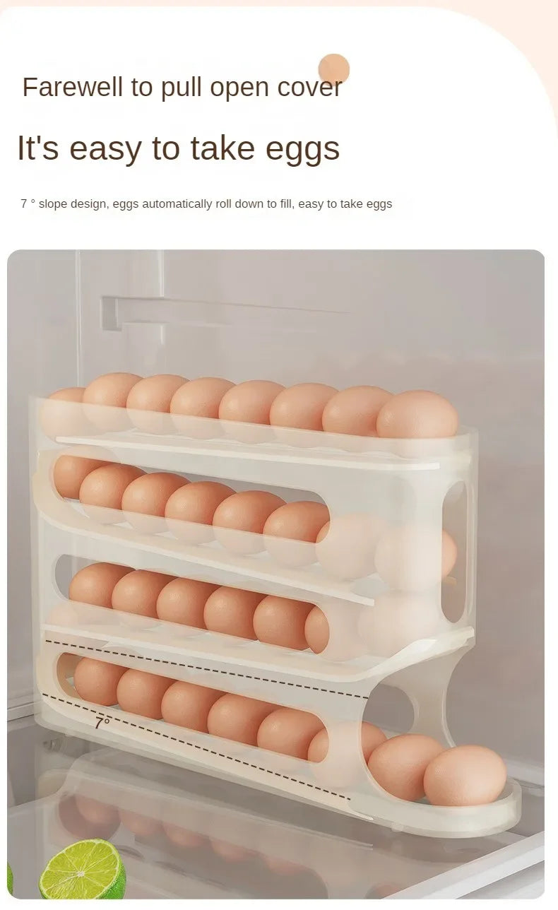 Layers Automatic Rolling Egg Holder Rack Fridge Egg