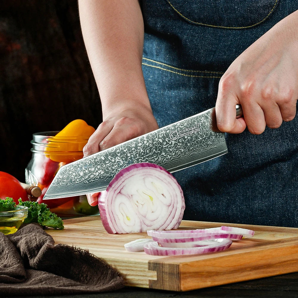 Sunnecko Damascus Inch Kiritsuke Knife Ultra Sharp Vg10