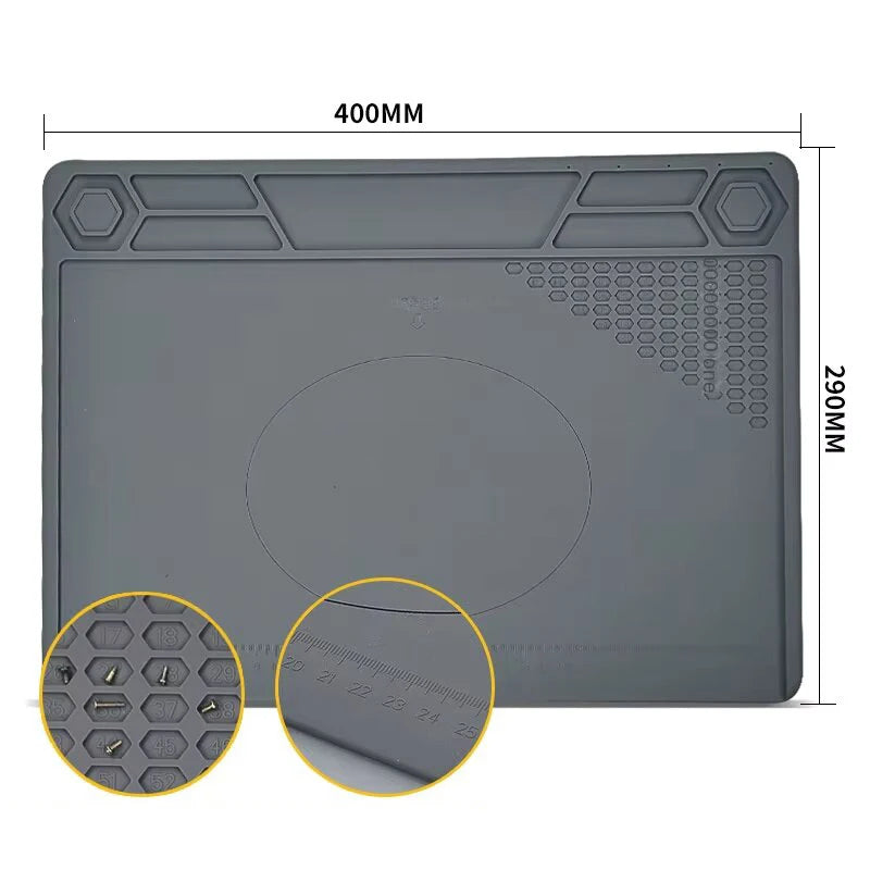 Te-616 290x400mm Heat Resistant Silicone Mat Electronic Repair