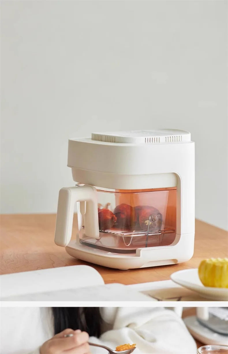 Air Fryer See-Through Glass Basket Small Non-Stick No