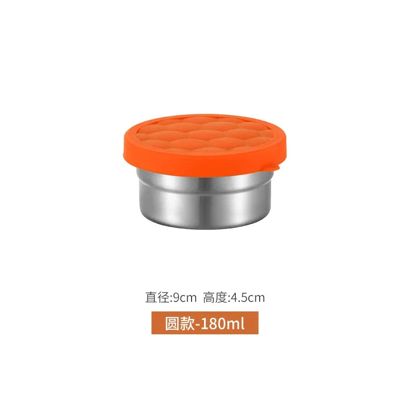 Stainless Steel Food Storage Box Silicone Lid Lunch