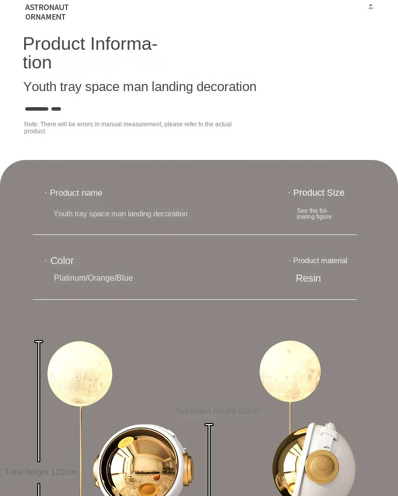 Decor Astronaut Statues Tray Storage Rack Art Ornaments
