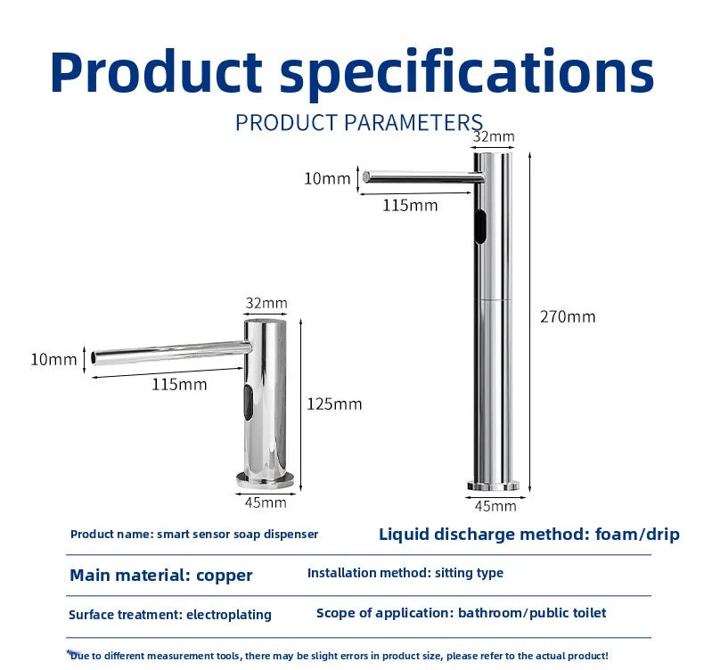 Automatic Liquid Soap Dispenser Faucet Style Brass Sensor