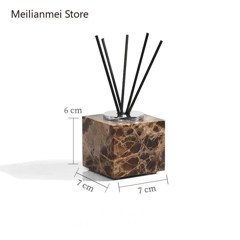 Dark Natural Marble Bathroom Brown Luxury Toothbrush Holder