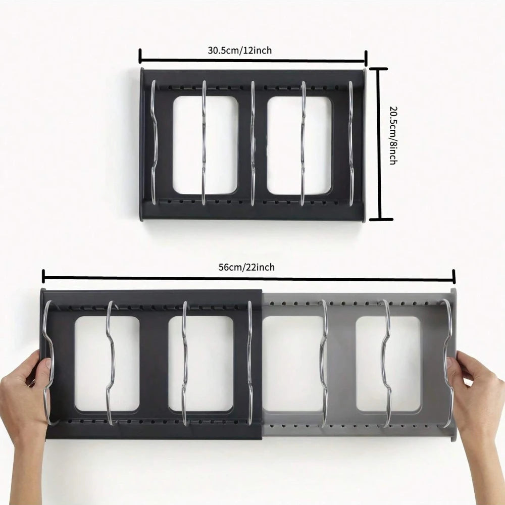 Expandable Pans Organizer Rack Cabinet Pan Rack Drawer
