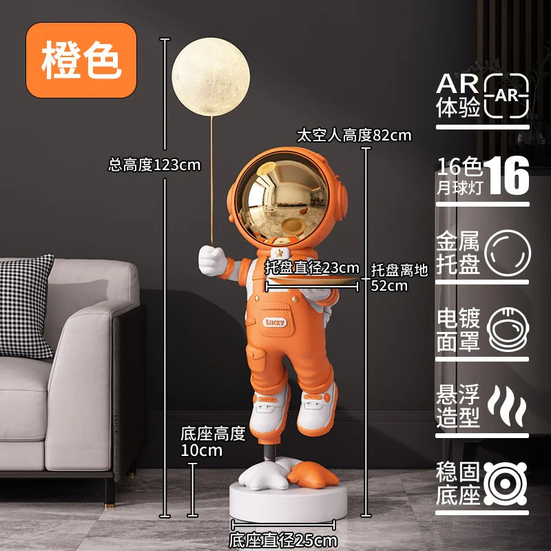 Decor Astronaut Statues Tray Storage Rack Art Ornaments