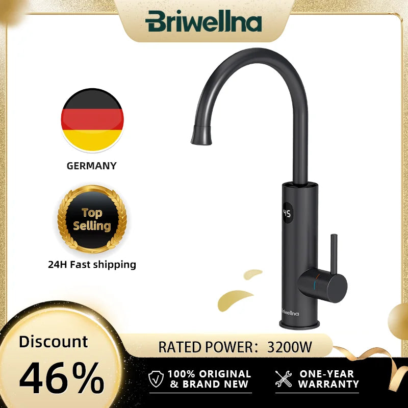 Briwellna Electric Water Heater 220v In Faucet Tankless