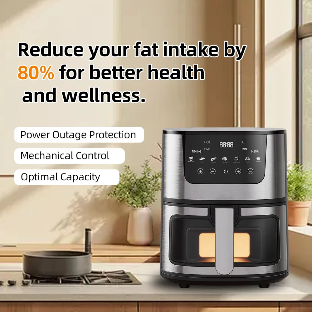 Divedeer 7l Visual Air Fryer - Large Capacity