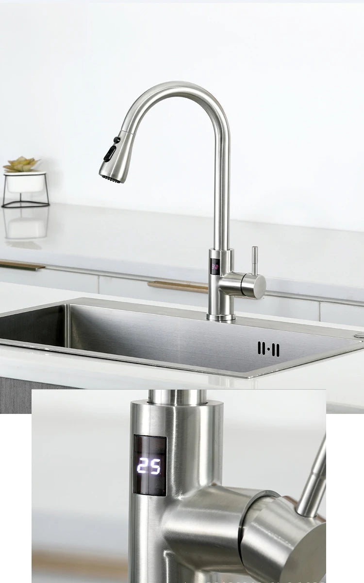 Touch Digital Faucets 304 Stainless Steel Cold Sink